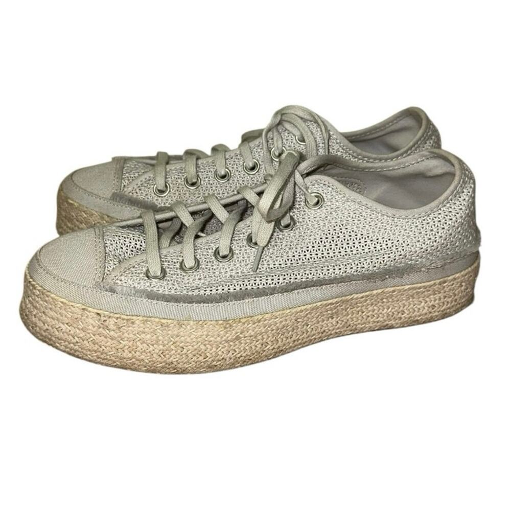 Converse Gray Knit Espadrille Platform Sneakers Women's‎ 8.5